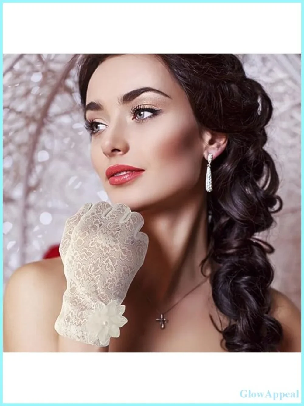 Lace Floral Gloves for Tea Party, Bridal, Opera & Cosplay - Touch Screen